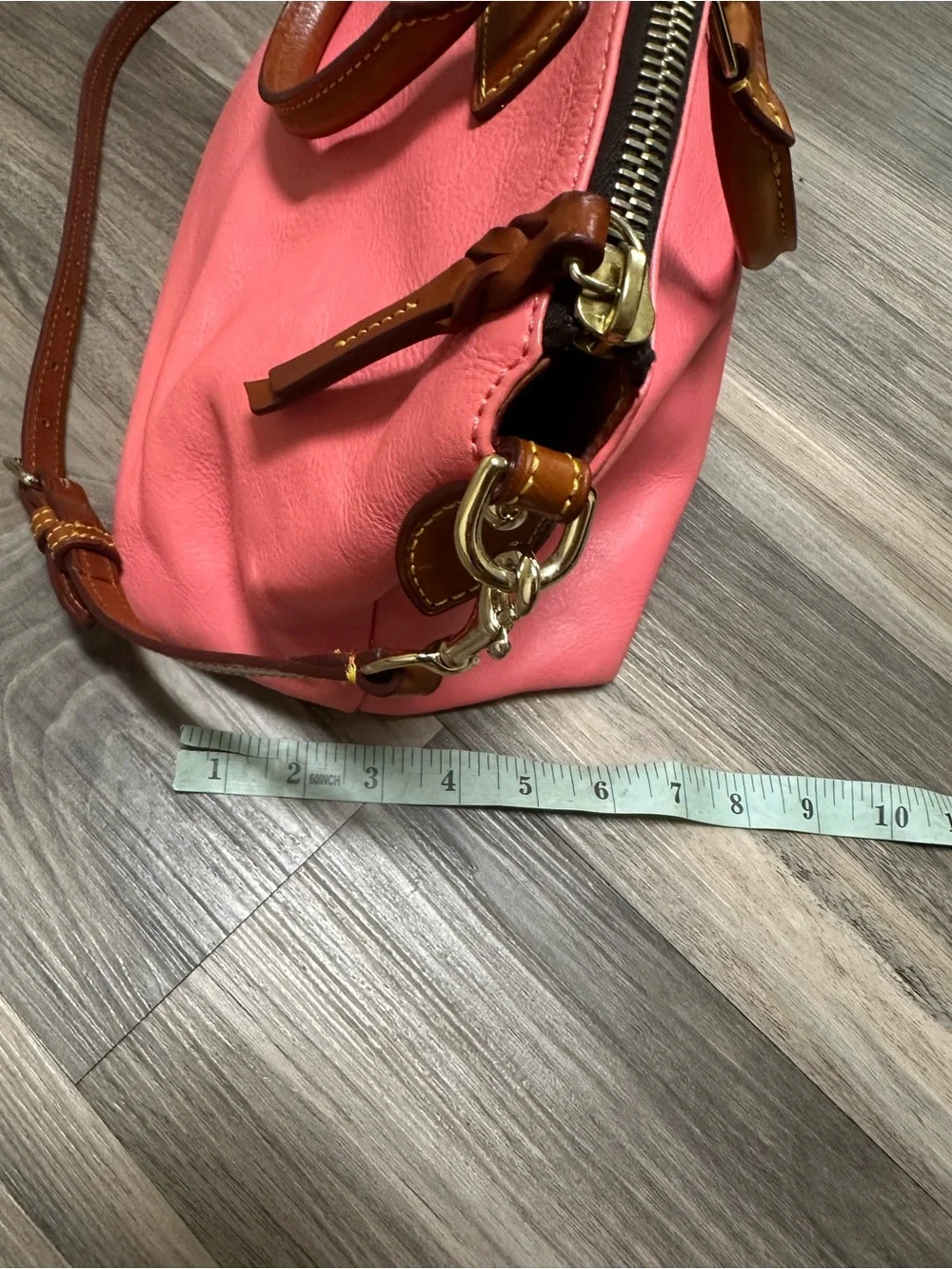 Dooney & Bourke Pink Florentine Vacchetta Leather Satchel